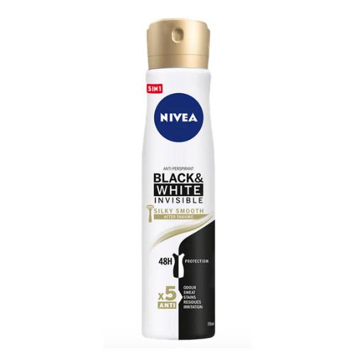 Zdjęcie produktu - Nivea Black & White Invisible Silky Smooth Dezodorant w sprayu, 250 ml