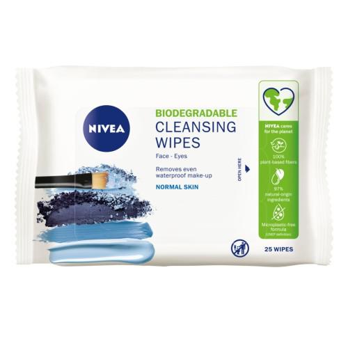 Zdjęcie produktu - NIVEA Odświeżające chusteczki do demakijażu cera normalna i mieszana, 25 sztuk