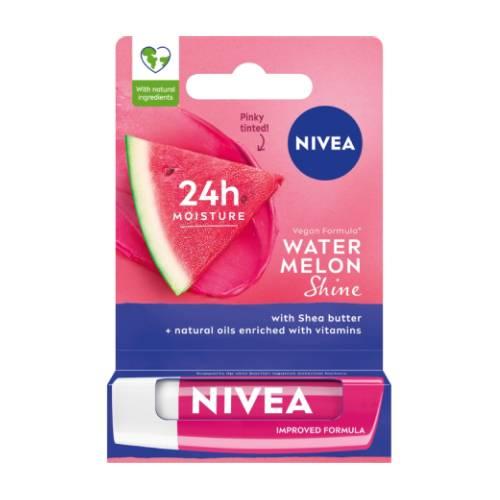 Zdjęcie produktu - NIVEA Pielęgnująca pomadka do ust Watermelon Shine 4,8g