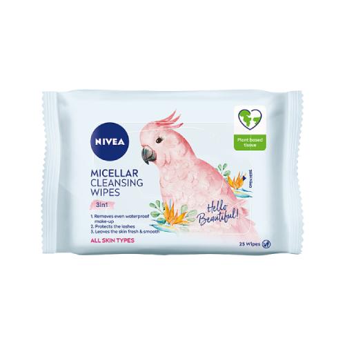 Zdjęcie produktu - NIVEA Micelarne chusteczki do demakijażu 3w1, 25szt.