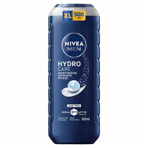 Zdjęcie produktu - Nivea Men Hydro Care Żel pod prysznic dla mężczyzn 5w1 z aloesem, 500 ml