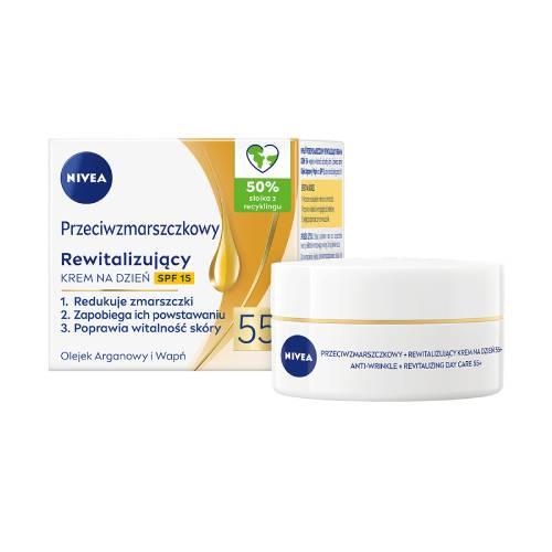 Zdjęcie produktu - NIVEA Przeciwzmarszczkowy 55+ Rewitalizujący krem na dzień SPF15, 50ml