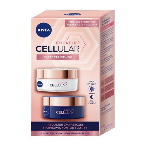Zdjęcie produktu - NIVEA Zestaw Cellular Expert Lift krem przeciwstarzeniowy na dzień, 50ml + krem przeciwstarzeniowy na noc, 50ml