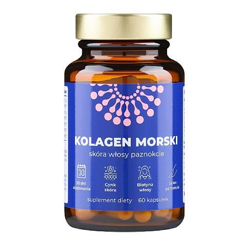 Zdjęcie produktu - Noble Health Kolagen morski Sk&oacute;ra, włosy i paznokcie, 60 kaps.