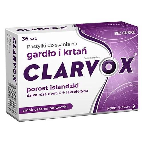 Zdjęcie produktu - Clarvox Porzeczka, 36 pastylek do ssania
