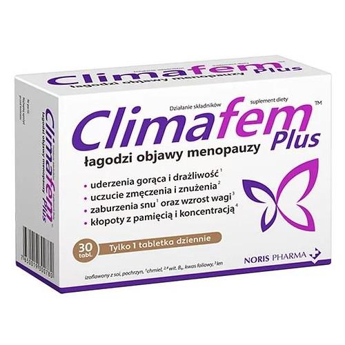 Zdjęcie produktu - Climafem Plus dla kobiet w okresie menopauzy, 30 tabl.