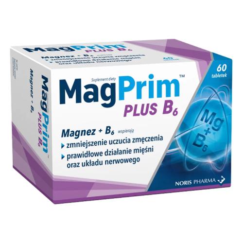 Zdjęcie produktu - MAGPRIM Plus B6, 60 tabletek powlekanych