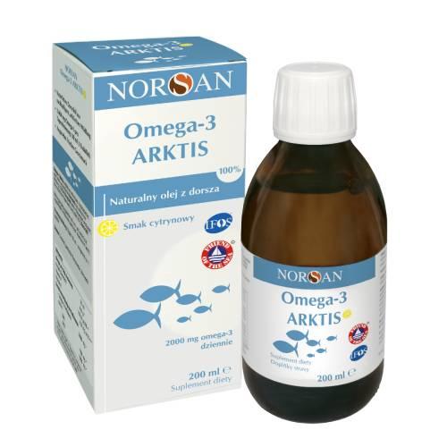 Zdjęcie produktu - NORSAN Omega-3 Arktis Naturalny olej z dorsza, 200ml