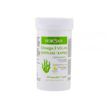 Zdjęcie produktu - Norsan Omega-3 Vegan z olejem z alg morskich 1700 mg, 80 kaps.