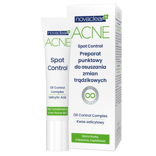 Zdjęcie produktu - NOVACLEAR ACNE Preparat punktowy do osuszania zmian trądzikowych, 10 ml