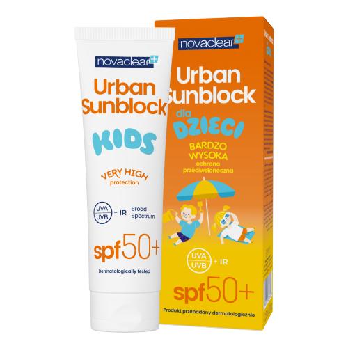 Zdjęcie produktu - NOVACLEAR Urban Sunblock Kids Krem do twarzy dla dzieci z filtrem SPF 50+, 125 ml