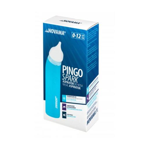 Zdjęcie produktu - NOVAMA PINGO SPARK Aspirator do nosa z podświetlaną silikonową końc&oacute;wką - blue