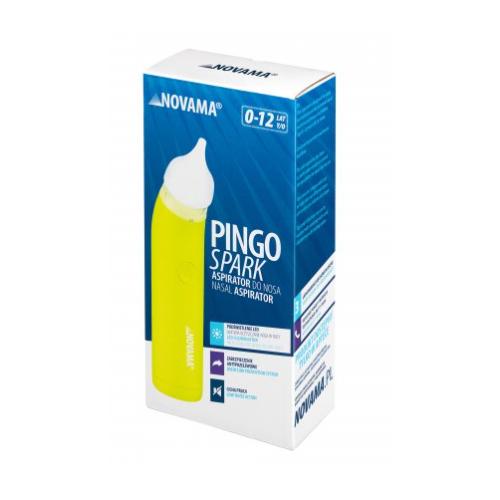 Zdjęcie produktu - NOVAMA PINGO SPARK Aspirator do nosa z podświetlaną silikonową końc&oacute;wką - lime green