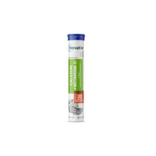 Zdjęcie produktu - Novativ Calcium + Witamina C, 20tabl. musujących