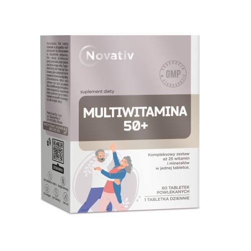 Zdjęcie produktu - Novativ Multiwitamina 50+, 60tabl. powlekanych