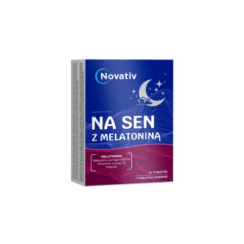 Zdjęcie produktu - Novativ Na sen z melatoniną, 30tabl.