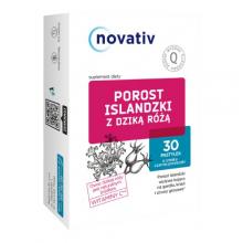 Zdjęcie produktu - Novativ Porost Islandzki z dziką r&oacute;żą, 30past. do ssania
