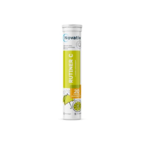 Zdjęcie produktu - Novativ Rutiner C smak cytrynowy, 20tabl. musujących