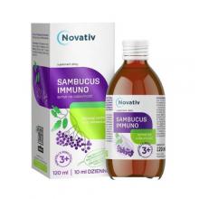 Zdjęcie produktu - Novativ Sambucus immuno Syrop na odporność, 120ml