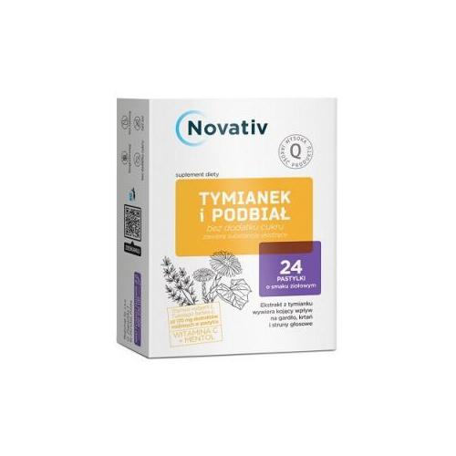 Zdjęcie produktu - Novativ Tymianek i Podbiał, 24tabl. do ssania