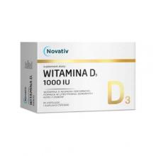 Zdjęcie produktu - Novativ Witamina D3 1000 IU, 90kaps.