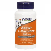 Zdjęcie produktu - NOW Acetylo L-Karnityna 500 mg, 50 kaps.