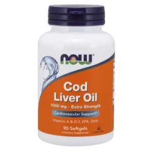 Zdjęcie produktu - NOW FOODS Cod Liver Oil, 90 kaps.
