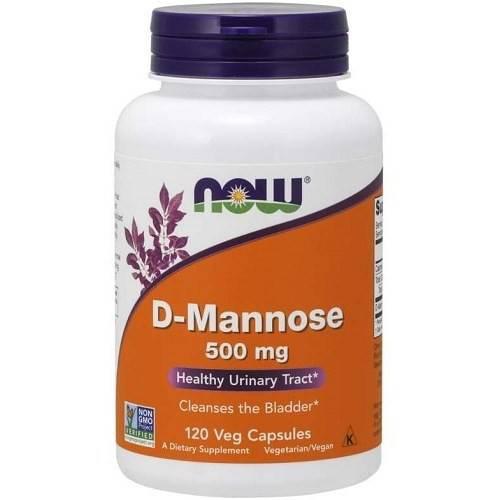 Zdjęcie produktu - NOW FOODS D-Mannoza 500mg, 120 kaps.