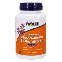 Zdjęcie produktu - NOW FOODS Glukozamina 750 mg z Chondroityną, 60 tabletek