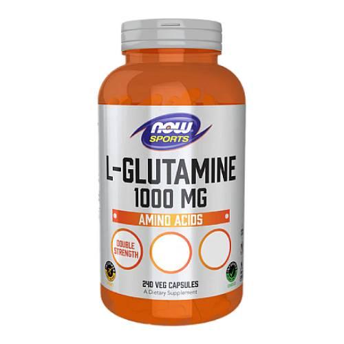 Zdjęcie produktu - Now Foods L-glutamine 1000 mg, 240 kaps.