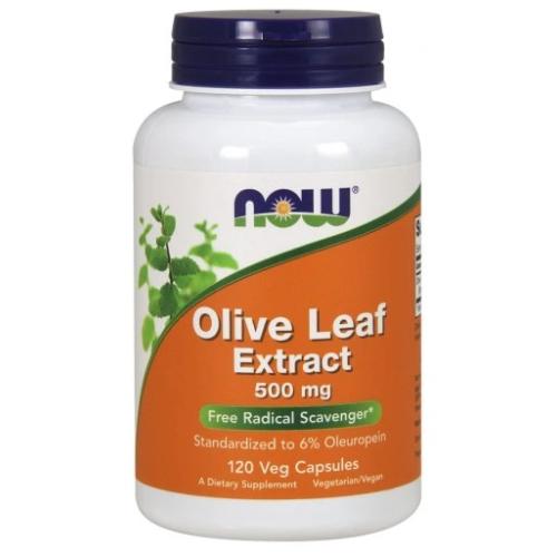 Zdjęcie produktu - NOW FOODS Liść Oliwny (Olive Leaf Extract) 500mg, 120 kapsułek