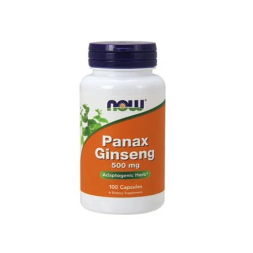 Zdjęcie produktu - NOW FOODS Panax Ginseng żeń szeń koreański 500mg, 100 kapsułek