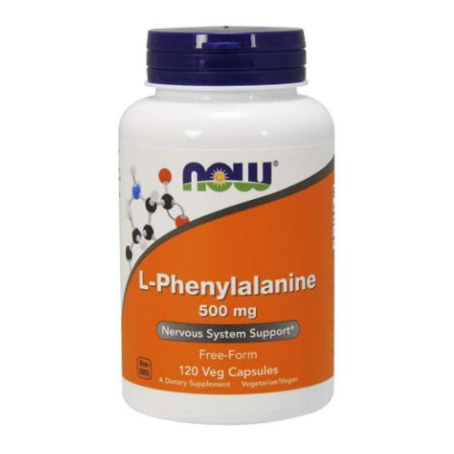 Zdjęcie produktu - NOW FOODS L-Fenyloalanina 500mg, 120kaps.