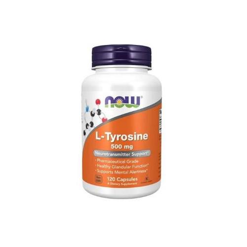 Zdjęcie produktu - NOW L-Tyrosine 500mg, 120kaps.