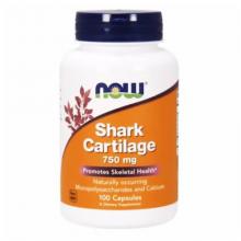 Zdjęcie produktu - NOW shark cartilage 750mg -100kapsułek  KR&Oacute;TKA DATA 31.10.2026