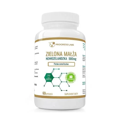 Zdjęcie produktu - Progress Labs Zielona małża nowozelandzka 500 mg, 60 kaps.
