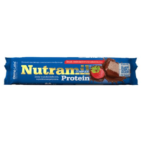 Zdjęcie produktu - Olimp Nutramil Complex Protein Baton o smaku czekoladowo-truskawkowym, 60g