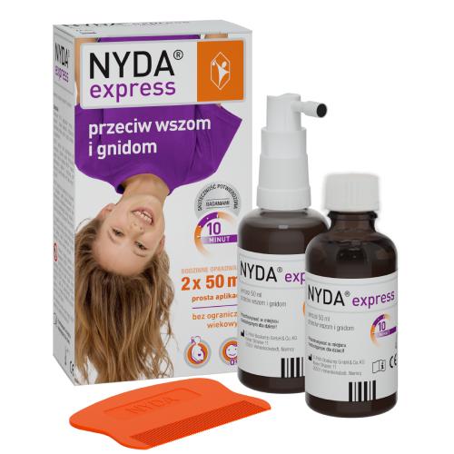 Zdjęcie produktu - NYDA Express przeciw wszom i gnidom, 2x50ml
