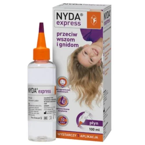 Zdjęcie produktu - Nyda Express Płyn przeciw wszom i gnidom, 100 ml