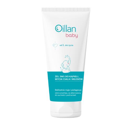 Zdjęcie produktu - OILLAN BABY - żel do mycia ciała i włos&oacute;w 3w1 od 1. dnia życia, 200ml