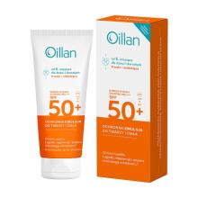 Zdjęcie produktu - OILLAN Ochronna emulsja przeciwsłoneczna do twarzy i ciała z filtrem SPF50 do sk&oacute;ry wrażliwej, 100ml