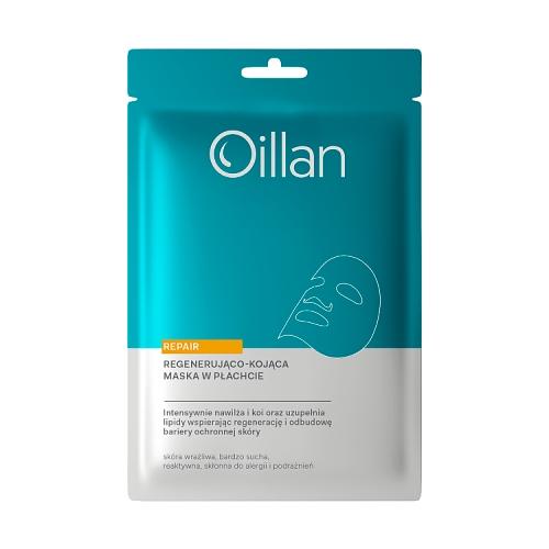 Zdjęcie produktu - Oillan Repair Nawilżająco-kojąca maska w płachcie dla sk&oacute;ry bardzo suchej i wrażliwej, 20 ml