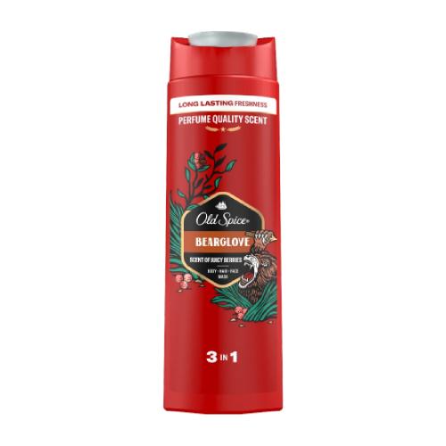 Zdjęcie produktu - Old Spice Bearglove 3in1 Żel pod prysznic i szampon dla mężczyzn, 400ml