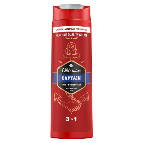 Zdjęcie produktu - Old Spice Captain Żel pod prysznic i szampon do włos&oacute;w 3w1, 400 ml