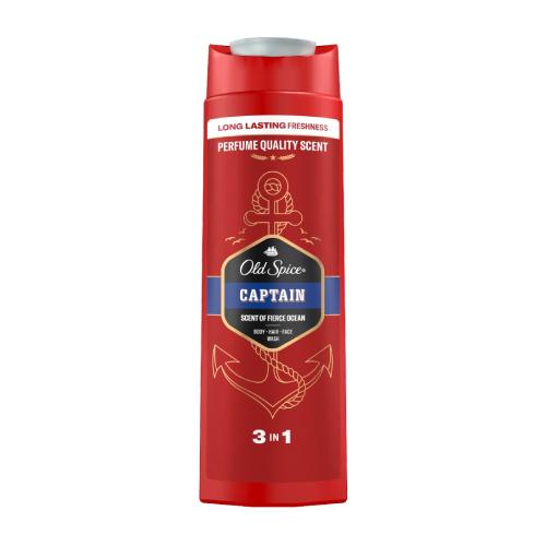 Zdjęcie produktu - Old Spice Captain męski żel pod prysznic i szampon Długotrwała świeżość, 400ml