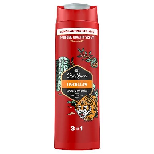 Zdjęcie produktu - Old Spice Tigerclaw 3w1 Żel pod prysznic i szampon dla mężczyzn, 400 ml