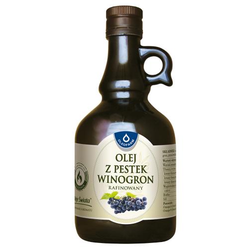 Zdjęcie produktu - OLEOFARM Olej z pestek winogron rafinowany, 500ml