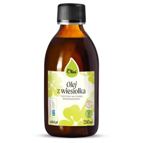 Zdjęcie produktu - Olini Olej z wiesiołka tłoczony na zimno nierafinowany, 250 ml