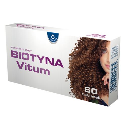 Zdjęcie produktu - Biotyna Vitum 2,5 mg, 60 tabletek