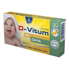 Zdjęcie produktu - Oleofarm D-Vitum 400 j.m. witaminy D DHA - 30 kapsułek twist-off